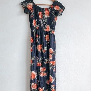 Beautiful blue floral maxi dress